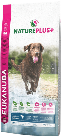 Eukanuba Nature Plus+ Adult Large Breed Rich in freshly frozen Salmon 10kg