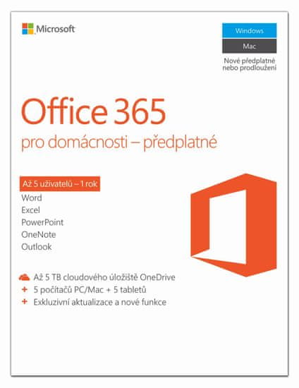 Microsoft Office 365 pre domácnosť (6GQ-00721)