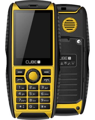 Cube1 S200, odolný tlačidlový telefón, vodeodolný, odolný, nerozbitný, IP68, vojenský štandard