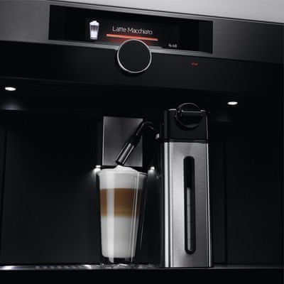 Vstavané kávovary AEG KKE884500M funkcie predhrievanie