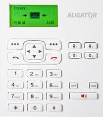 Aligator T100 (stolní GSM telefon), biely