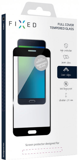FIXED Full-Cover ochranné tvrdené sklo pre Samsung Galaxy A8 (2018), čierne FIXGF-261-033BK