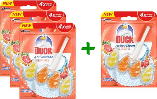 Duck Active Clean Tropical Sunshine 3 + 1 ks