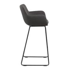 Design Scandinavia Barová stolička Sarah (SET 2 ks), tmavosivá