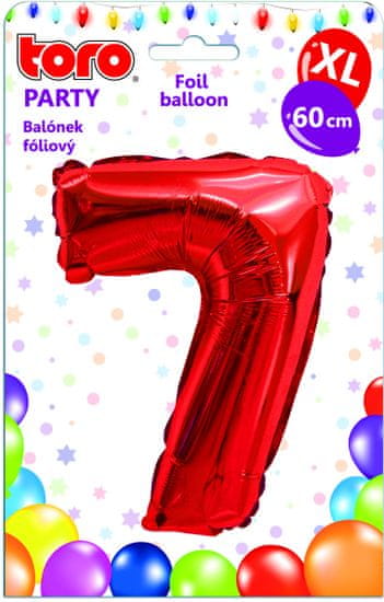 TORO Balónik XL Číslica 7 červená 60 cm