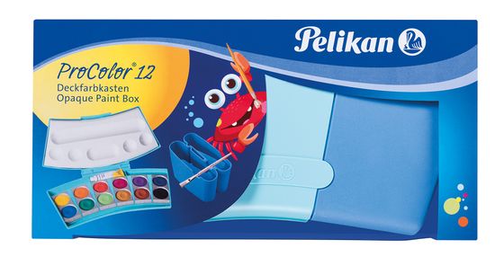 Pelikan Vodové farby ProColor 12 farieb, v modrej krabičke
