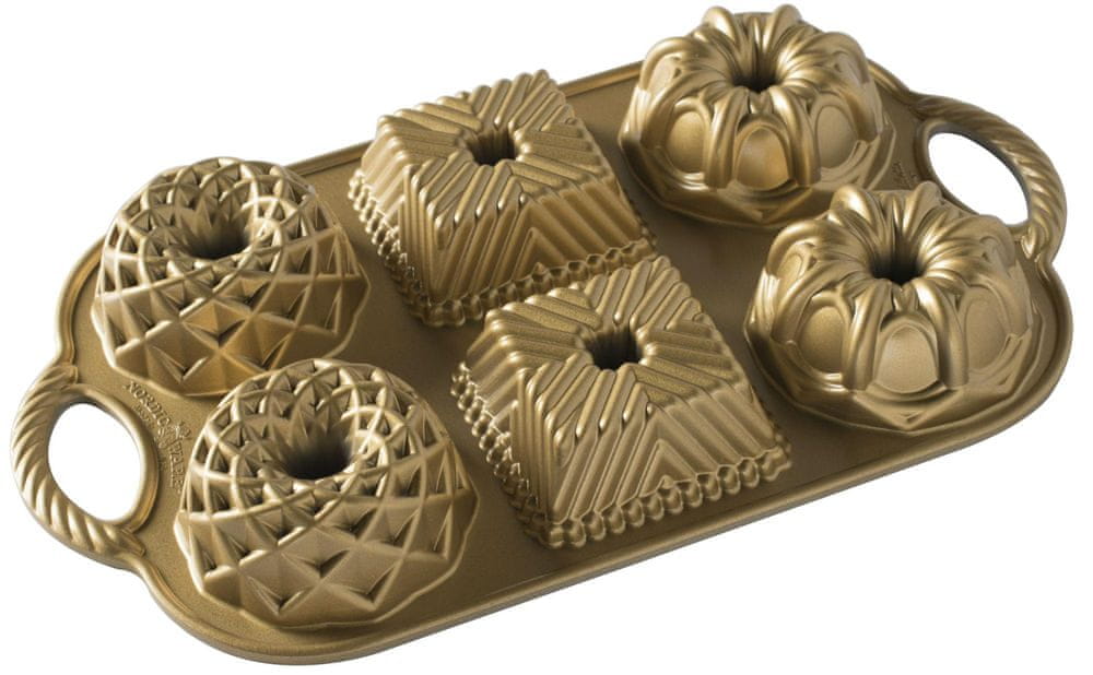 NordicWare Mini Bábovky plát so 6 formičkami zlatá