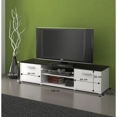KONDELA TV stolík Zuno New 1 - čierna / biela