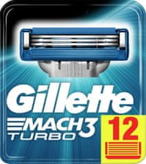 Gillette Mach3 Turbo náhradné hlavice 12 ks