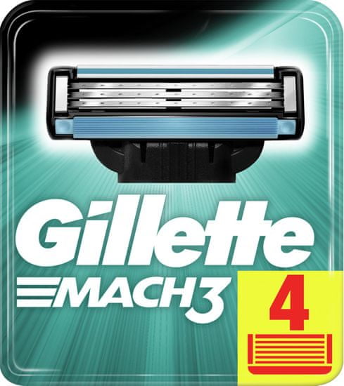 Gillette Mach3 holiace hlavice pre mužov 4 Ks