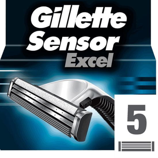 Gillette SensorExcel Hlavica k holiacemu strojčeku 5 ks 