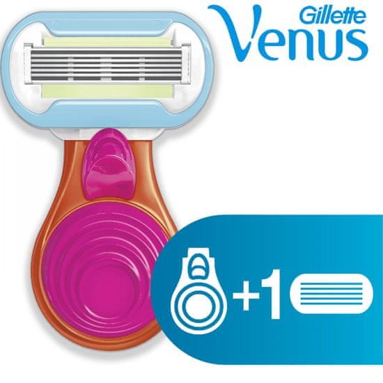 Gillette Venus Snap strojček + 1 hlavica Pink