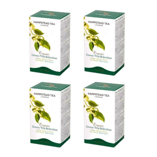 Hampstead Tea London BIO selekcia zelených čajov 20ks x 4
