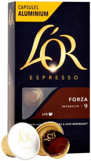 L'Or Espresso Forza Intenzita 9 – 100 hliníkových kapsulí kompatibilných s kávovary Nespresso® *