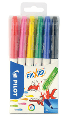 Pilot Fixy Frixion Colors, sada, 6 farieb, vymazateľné