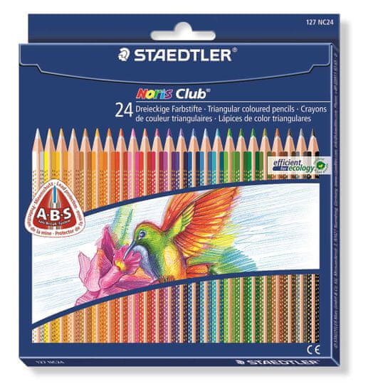Staedtler Farebné pastelky Noris Club, 24 farieb, trojuholníkový tvar