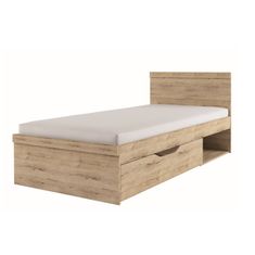 KONDELA Jednolôžková posteľ s roštom Orestes 90 90x200 cm - dub san remo