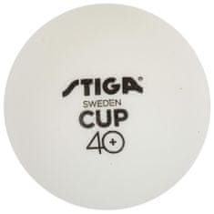 Stiga CUP 40+ ABS biele, 18 ks