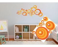 Dimex - Dekoračné nálepky na stenu Oranžové kruhy - 50 x 70 cm