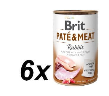 Brit Paté & Meat Rabbit 6 x 400g