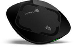 Connect IT Qi CERTIFIED Fast bezdrôtová nabíjačka, 10 W, čierna CWC-7500-BK