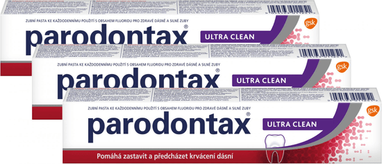 Parodontax Zubní pasta Ultra Clean 75 ml 3 ks