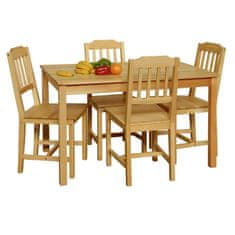 IDEA nábytok Stôl + 4 stoličky 8849 lak