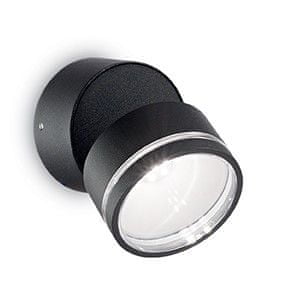 Ideal Lux Vonkajšie bodové LED svietidlo Omega Round AP1 nero 165387 černé