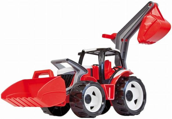 LENA Traktor s lyžicou a bagrom, červeno - šedý