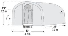 ShelterLogic fóliovník 3,7x7,3 m - 41 mm - 70593EU
