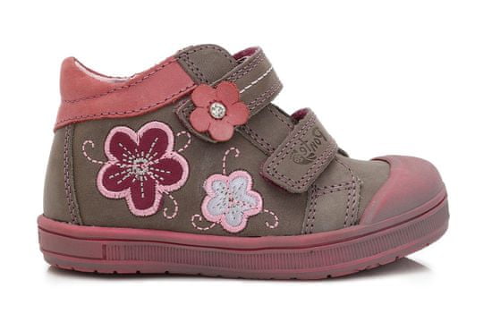 Ponte 20 dievčenské kožené topánky s kvetinkami