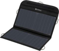 Solar Charger 13W 2xUSB, solární nabíječka, černá 420-40
