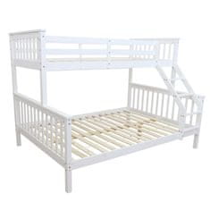 KONDELA Poschodová posteľ s roštami Bagira 90/140 90/140x200 cm - biela