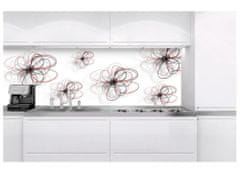 Dimex fototapeta do kuchyne KI-180-098 Kreslené kvety v bielom 60 x 180 cm