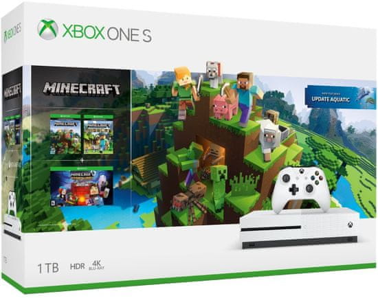 Microsoft Xbox One S 1TB + Minecraft Complete