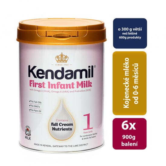 Kendamil 6x dojčenské mléko 1 (900g)