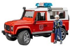 BRUDER 2596 Land Rover hasiči s figúrkou