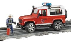 BRUDER 2596 Land Rover hasiči s figúrkou