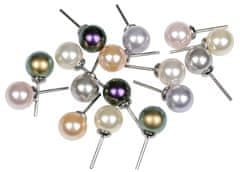 Levien Moderné perličkové náušnice Pearl Light Grey