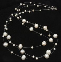 JwL Luxury Pearls Náhrdelník z levitujúcich pravých ružových perál JL0826