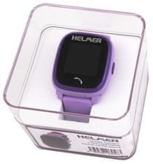 Helmer Chytré dotykové hodinky s GPS lokátorem LK 704 fialové