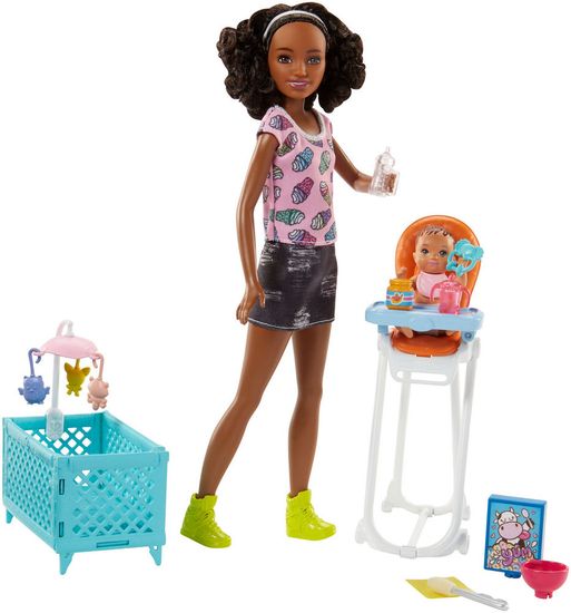 Mattel Barbie pestúnka herná sada - bábika s ružovým tričkom