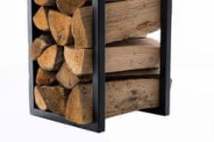 BHM Germany Stojan na drevo Gnister, 100 cm, matná čierna