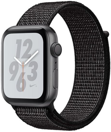 Apple Watch Nike+ Series 4, 40mm, puzdro z vesmírne šedého hliníka/čierny prevliekací remienok MU7G2HC/A