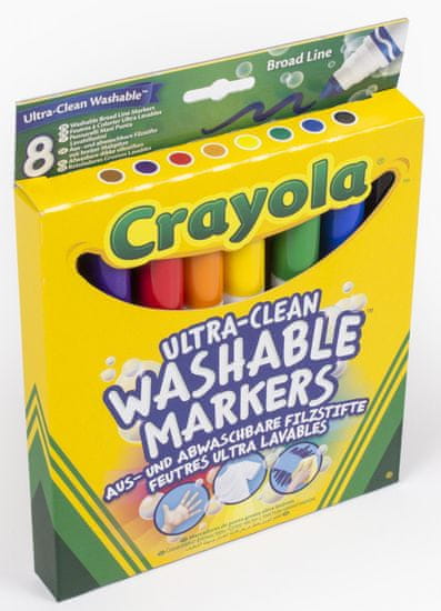 Crayola Fixky vyprateľné so širším hrotom 8 ks