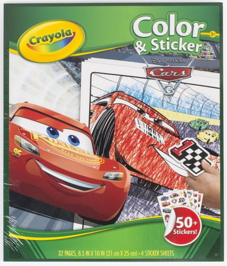 Crayola Maľovanky Autá 3 so samolepkami