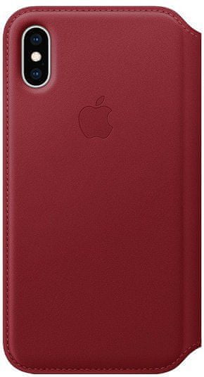 Apple kožené puzdro Folio na iPhone XS (PRODUCT)RED, červená MRWX2ZM/A