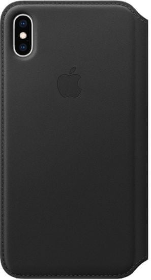 Apple kožené puzdro Folio na iPhone XS Max, čierna MRX22ZM/A