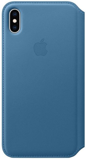 Apple kožené puzdro Folio na iPhone XS Max, modrošedá MRX52ZM/A