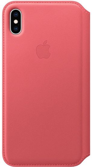 Apple kožené puzdro Folio na iPhone XS Max, pivoňkovo ružová MRX62ZM/A